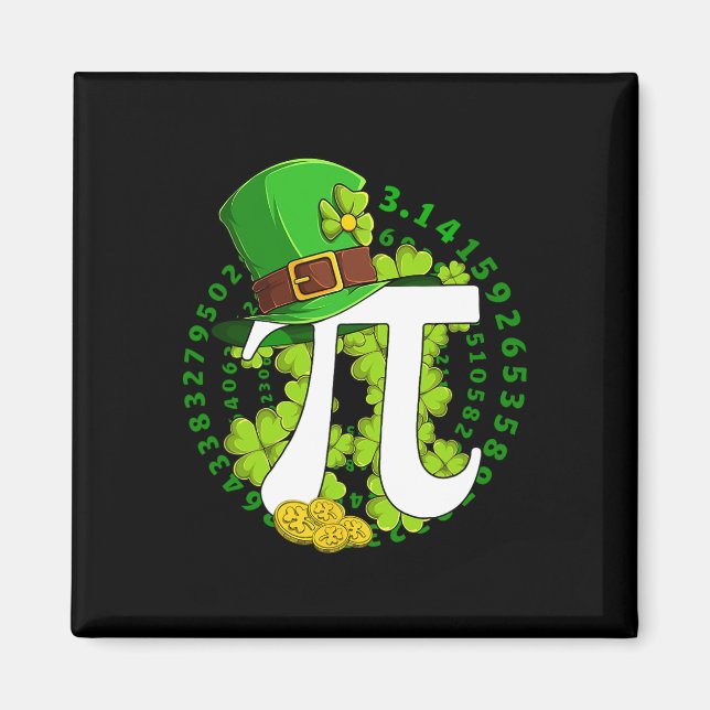 Imã Dia de São Patrício Feliz Dia do Pi Matemática Ciê (Frente)