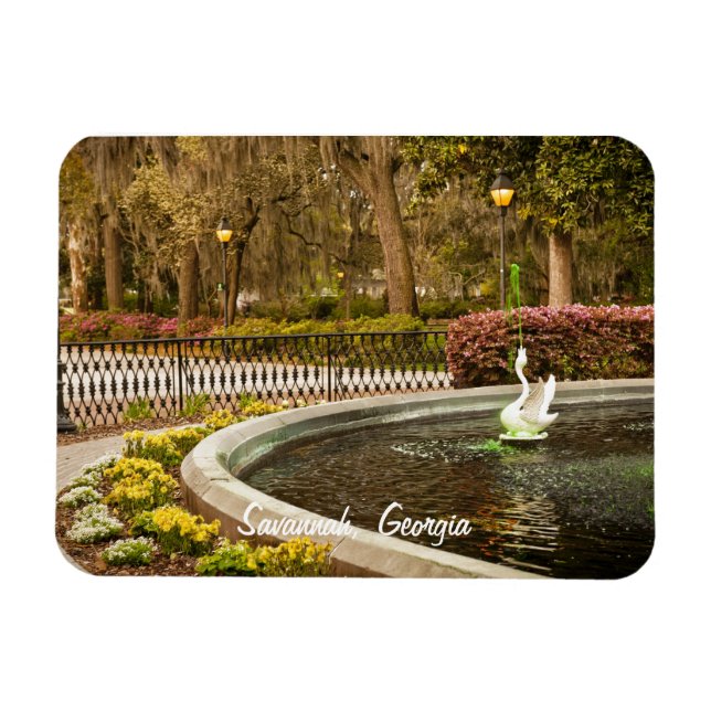 Ímã Dia de São Patrício - Forsyth Fountain, Savannah,  (Horizontal)