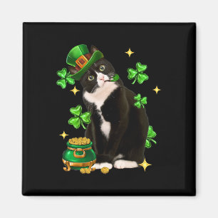 Imã Dia de São Patrício Gato Irlandês Shamrock Gato Tu