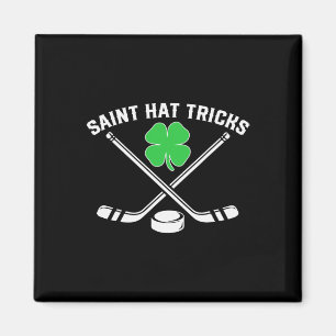 Imã Dia de São Patrício Hat Tricks Shamrock Hockey K