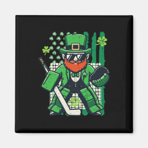 Imã Dia De São Patrício Hockey No Gelo Bandeira Dos EU