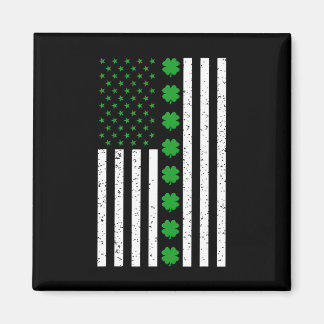 Imã Dia de São Patrício Irish Clover American Flag