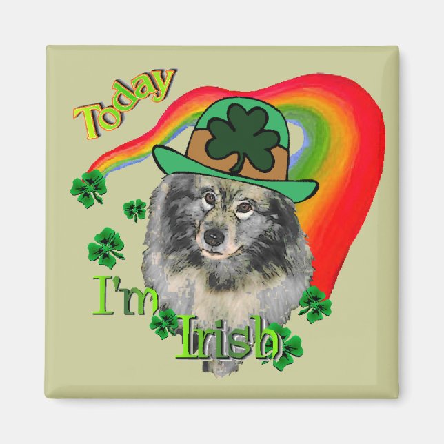 Imã Dia de São Patrício Keeshond (Frente)