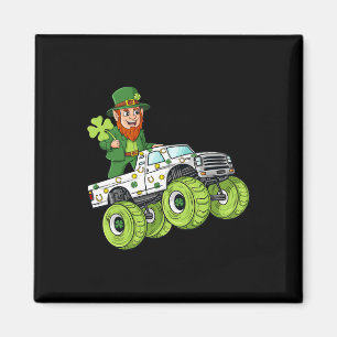 Imã Dia de São Patrício Leprechaun Monster Truck