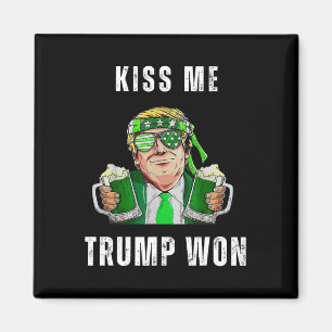 Imã Dia de São Patrício Republicano Kiss Me Trump Ganh