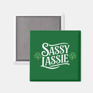 Imã Dia de São Patrício Sassy Lassie Engraçado Irish G