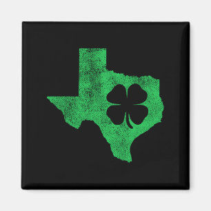 Imã Dia de São Patrício Tx Texas Shamrock Verde Irland
