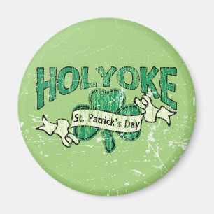 Imã Dia de São Patrício Vintage Retro de Holyoke