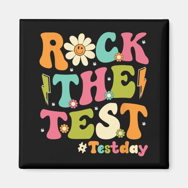 Imã Dia de Teste do Professor do Teacher Retro-Groover (Frente)