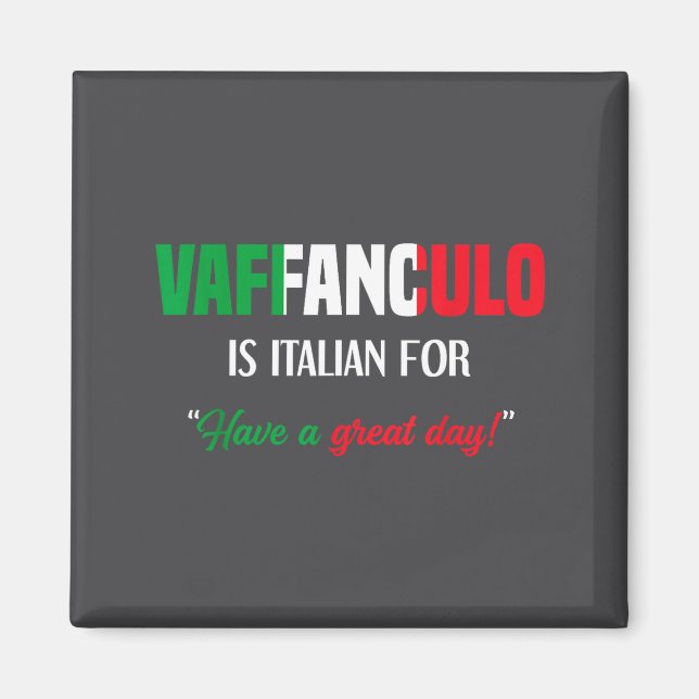 Imã Dia de Vaffanculo Dizerem Têm Italiano (Frente)