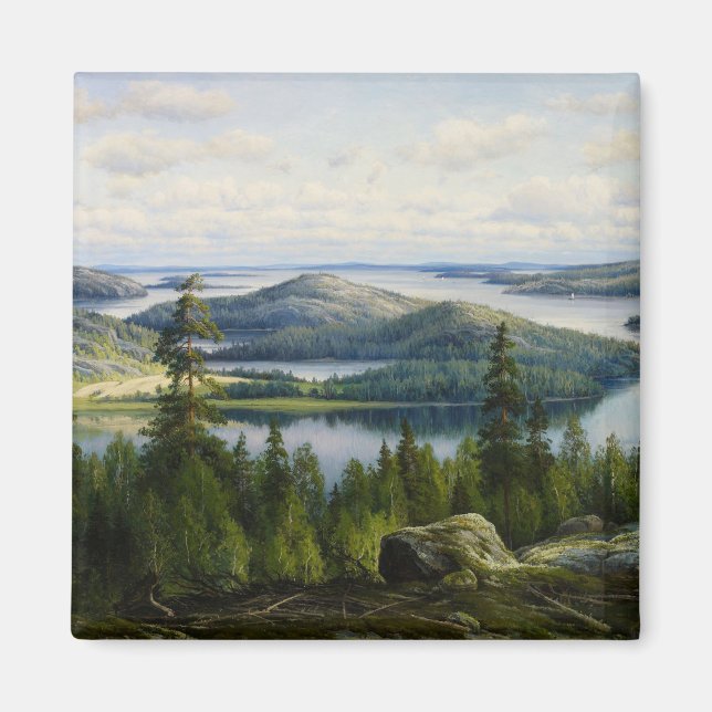 Imã Dia de Verão no lago Paijanne, Waenerberg (Frente)