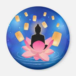 Imã Dia de Vesak Buda no Lanterna de Lótus Vaisakha