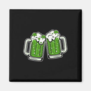 Imã Dia Divertido de São Patrício Bebendo Shamrock Irl
