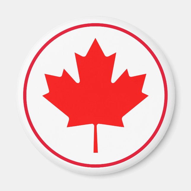 Imã Dia do Canadá Folha de Bordo Canadense Vermelho Br (Frente)