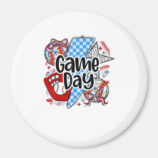 Imã Dia do Jogo de Baseball Retrocede Esta É A Estação (Frente)