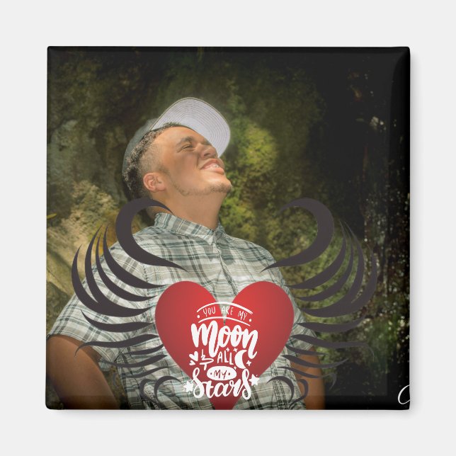 Imã Dia do Namorados de Foto do Amor do namorando (Frente)