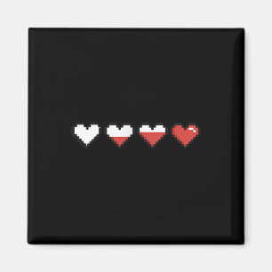 Imã Dia do Namorados Vermelho de Pocket Pixel Bonito