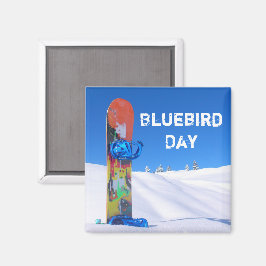Imã Dia do Pássaro Azul, Snowboard em Snowy Slope