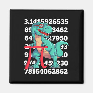Imã Dia do Pi Dinossauro T Rex Matemática Divertida 3.