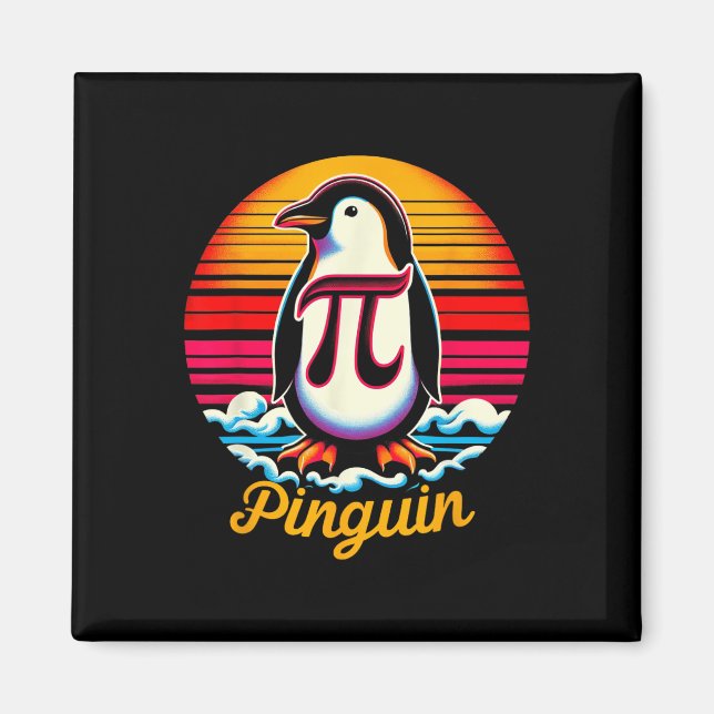 Imã Dia do Pi-Pinguim Pi Número Irracional Símbolo (Frente)