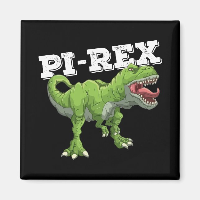 Imã Dia do Pi Rex Dinossauro Matemática (Frente)