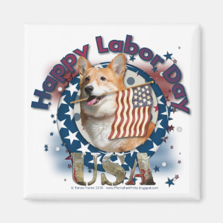 Imã Dia do Trabalho - Bandeira Aparada - Corgi - Owen