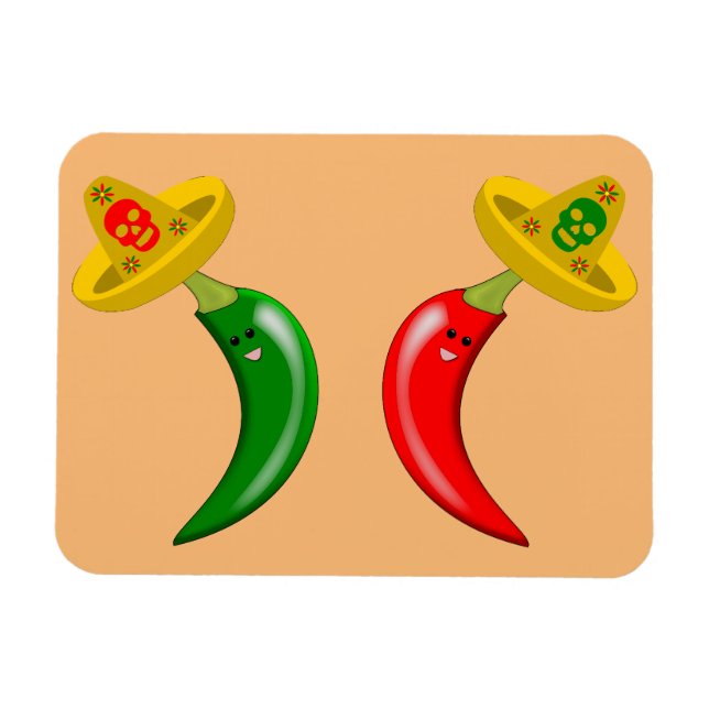 Ímã Dia dos Mortos do Chile Mexicano (Horizontal)