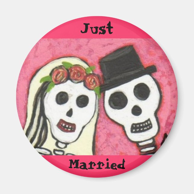 Imã Dia dos Mortos - Recem casados - ímã (Frente)
