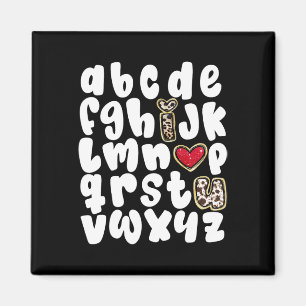 Imã Dia dos Namorados Alfabeto Abc Eu Amo Você Profess