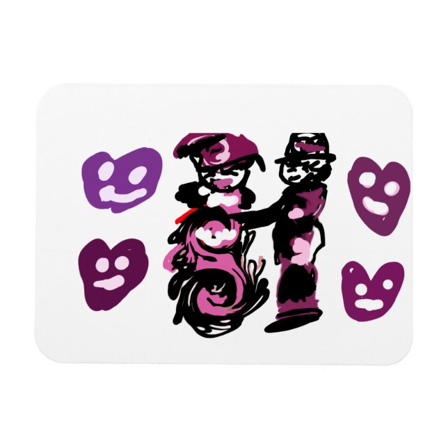 Ímã dia dos namorados amor roxo  (Horizontal)