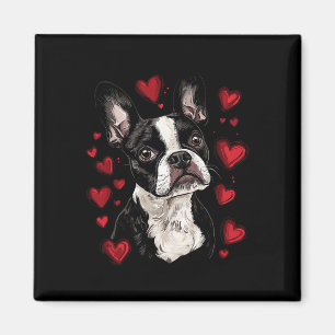 Imã Dia dos Namorados Boston Terrier 