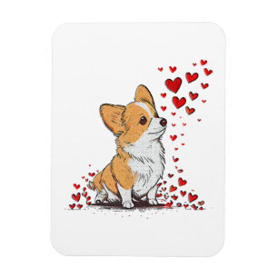 Ímã Dia dos Namorados Cachorro Fofo Corgi Dia dos Namo