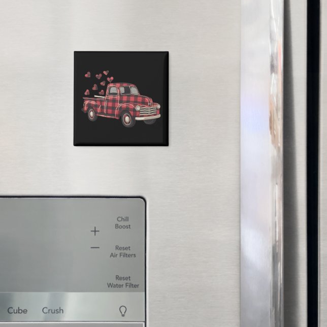 Imã Dia dos Namorados Caminhão Engraçado Buffalo Xadre (In Situ (Fridge))