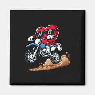 Imã Dia dos Namorados Coração Vermelho MotoCross Menin