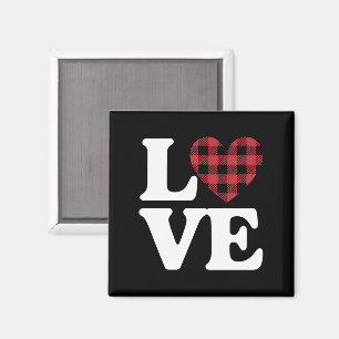 Imã Dia dos Namorados Coração Xadrez Amor
