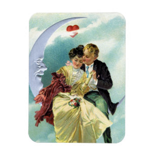 Ímã Dia dos Namorados Vintage Amor e Romance Vitoriano
