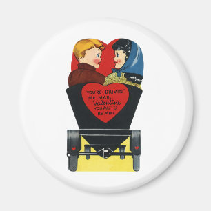 Imã Dia dos Namorados Vintage Retro, Amor e Romance