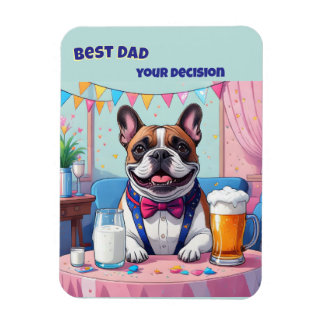 Ímã Dia dos Pais com French Bulldog