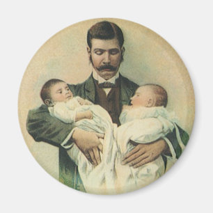 Imã Dia dos Pais Vitoriano Antigo, São Trigêmeos!