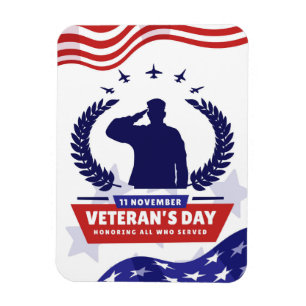 Ímã Dia dos Veteranos - Honrando todos os que serviram