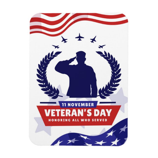 Ímã Dia dos Veteranos - Honrando todos os que serviram (Vertical)