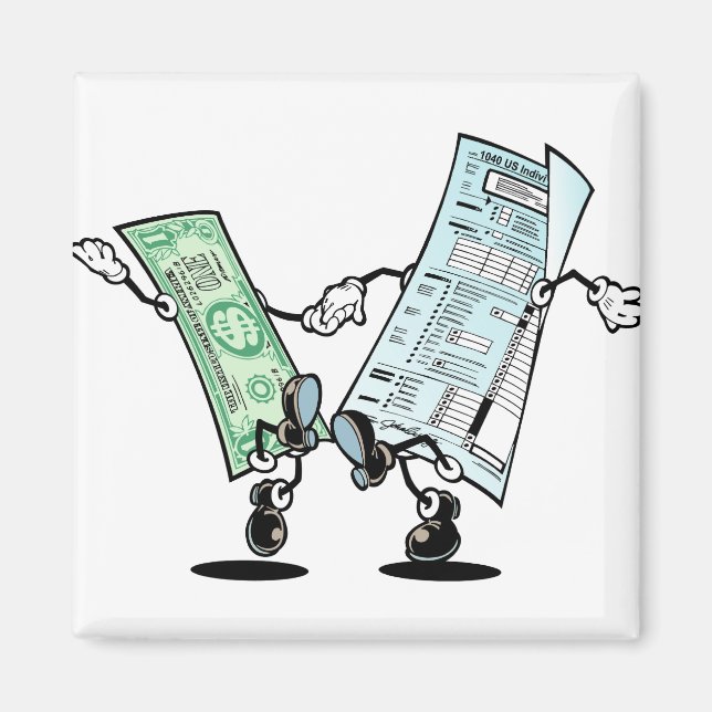 Imã dia fiscal feliz (Frente)