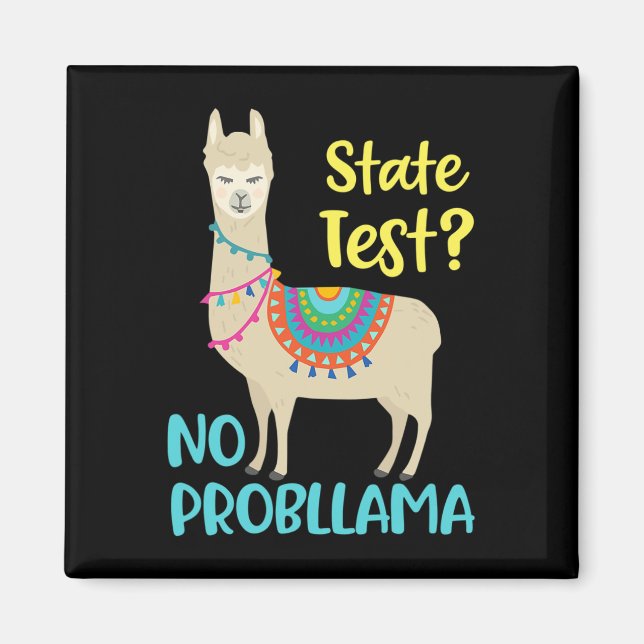 Imã Dia Funny Motivational Test Day For Students (Test (Frente)