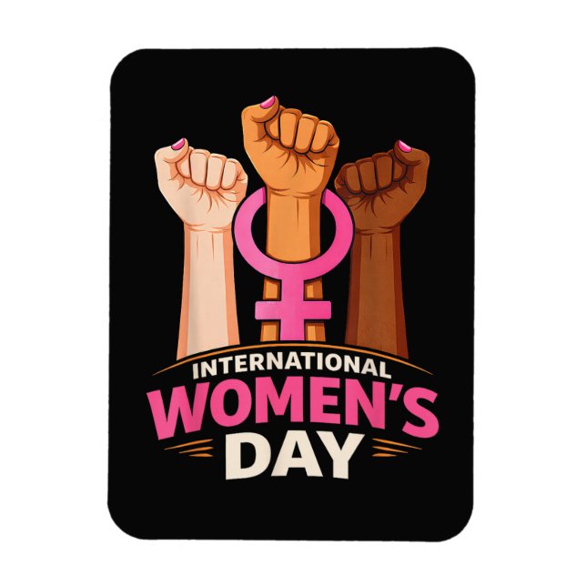 Ímã Dia Internacional da Mulher 8 de Março (Vertical)