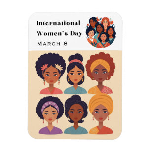 Ímã Dia Internacional da Mulher 8 de Março Flexível