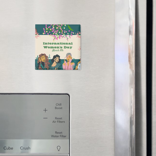 Imã Dia Internacional da Mulher, 8 de março Floral (In Situ (Fridge))