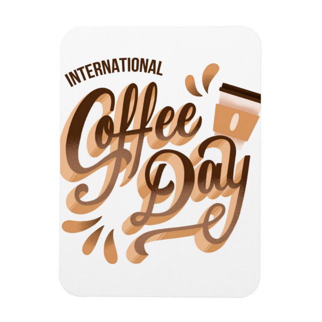 Ímã Dia Internacional do Café (Vertical)
