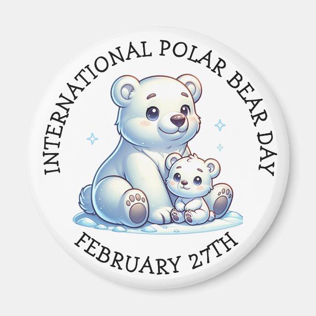 Imã Dia Internacional do Urso Polar - 27 de fevereiro (Frente)