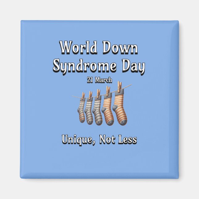 Imã Dia Mundial da Síndrome de Baixo. Exclusivo não me (Frente)