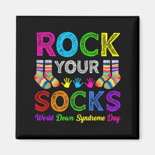 Imã Dia Mundial da Síndrome de Down Rock Socks Conscie